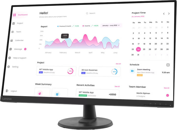 Lenovo D32-40/31,5"VA/1920x1080/3000:1/60Hz/4ms