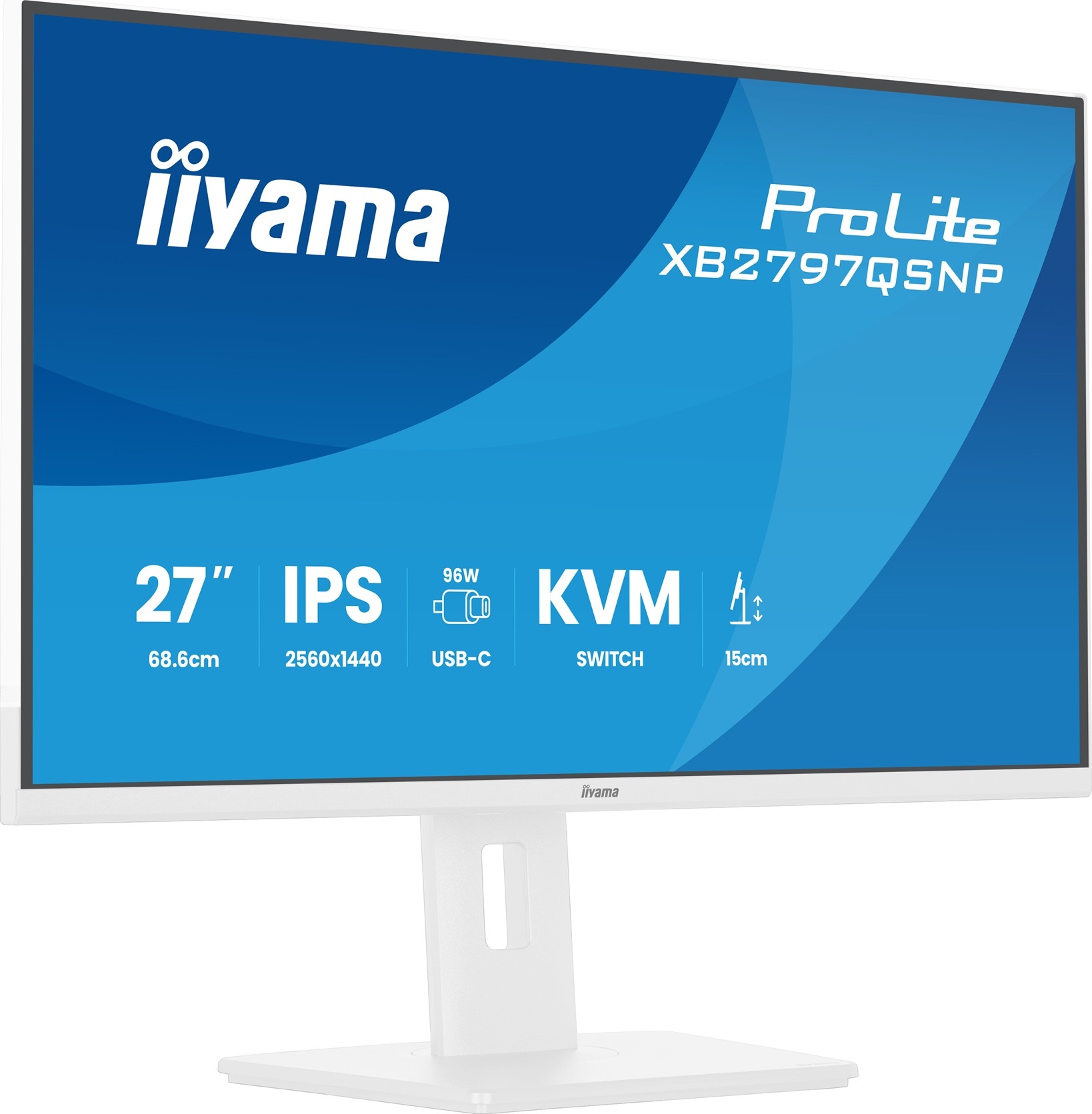 iiyama ProLite/XB2797QSNP-W1/27"/IPS/QHD/75Hz/1ms/Bílá/5R