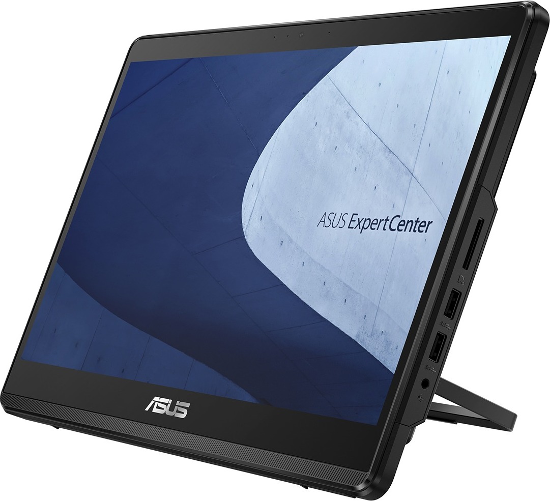 ASUS ExpertCenter/E1 AiO (E1600WKAT-8128X)/15,6"/FHD/T/N4500/8GB/128GB/Intel int/W11P/Černá/2R