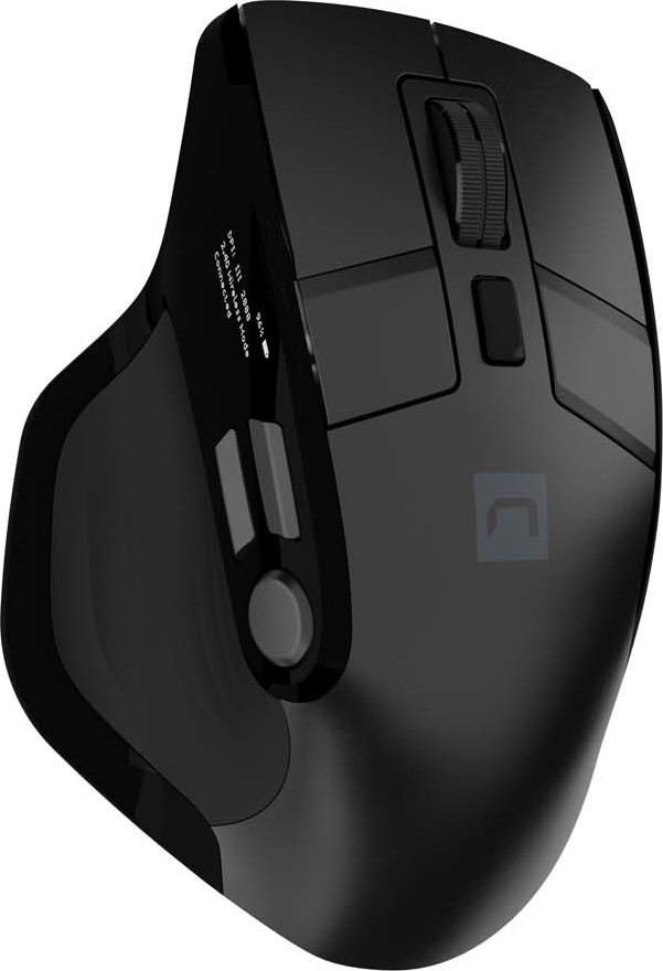 Bezdrátová myš Natec JAGUAR PRO/Kancelářská/Blue Sense/Pro praváky/4 000 DPI/USB+BT/Černá