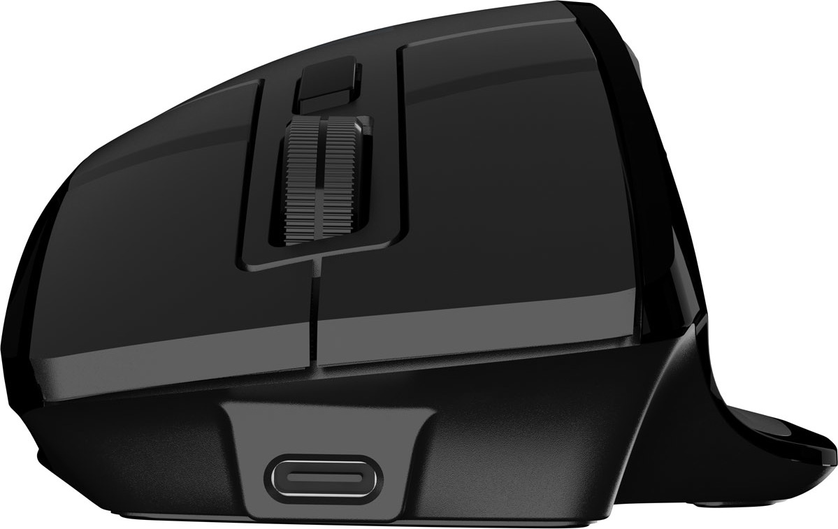Bezdrátová myš Natec JAGUAR PRO/Kancelářská/Blue Sense/Pro praváky/4 000 DPI/USB+BT/Černá