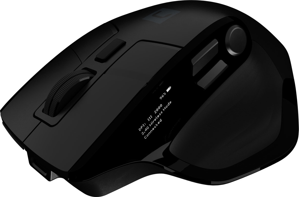 Bezdrátová myš Natec JAGUAR PRO/Kancelářská/Blue Sense/Pro praváky/4 000 DPI/USB+BT/Černá
