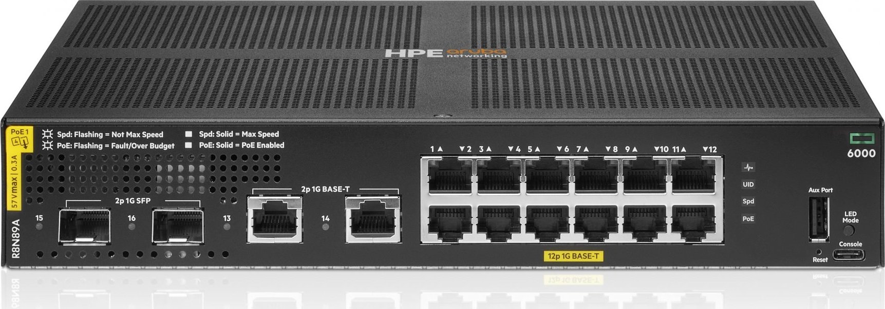 Hewlett Packard Enterprise HPE Aruba Networking CX 6000 12G Class4 PoE (R8N89B)