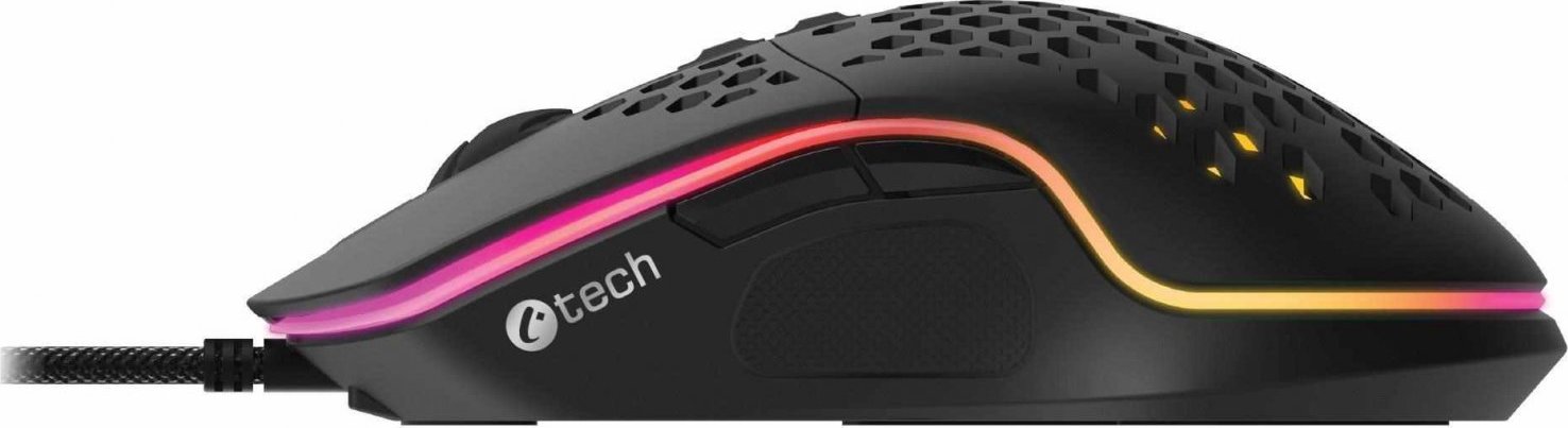 Herná myš C-TECH Scarab, 7200 DPI, RGB podsvietenie, USB