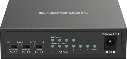 Mercusys MS106GP 6xGb desktop switch 4xPoE+