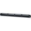 Intellinet Patch panel 24 portov Cat6, UTP, čierny