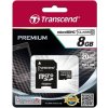 Karta TRANSCEND MicroSDHC 8 GB triedy 10 + adaptér