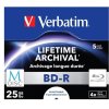 VERBATIM MDisc BD-R(5-pack)Jewel/4x/25GB