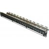 19" modulárny tienený patch panel XtendLan 24portový, čierny - pre Cat6A keystone