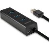 AXAGON HUE-S2B, 4x USB 3.0 CHARGING hub, micro USB nap. konektor, kábel USB-A 30cm