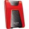 Externý pevný disk ADATA 2TB 2,5" USB 3.1 DashDrive Durable HD650, červený (gumový, odolný voči nárazom)