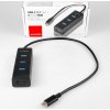 AXAGON HUE-S2C, 4x USB 3.0 CHARGING hub, micro USB nap. konektor, kábel USB-C 40cm