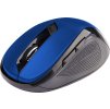 C-TECH Mouse WLM-02, čierno-modrá, bezdrôtová, 1600DPI, 6 tlačidiel, USB nano prijímač