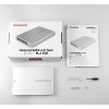 AXAGON RSS-M2SD, SATA - M.2 SATA SSD, interné 2.5" box ALU, strieborný
