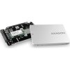 AXAGON RSS-M2SD, SATA - M.2 SATA SSD, interné 2.5" box ALU, strieborný