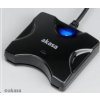 Čítačka kariet AKASA AK-CR-03BKV2 externá, USB 2.0, podpora elektronického preukazu a karty SMART, čierna