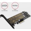 AXAGON PCEM2-D, PCIe x4 - M.2 NVMe M-key + SATA B-key slot adaptér, vrátane. LP