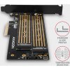 AXAGON PCEM2-D, PCIe x4 - M.2 NVMe M-key + SATA B-key slot adaptér, vrátane. LP