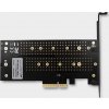 AXAGON PCEM2-D, PCIe x4 - M.2 NVMe M-key + SATA B-key slot adaptér, vrátane. LP