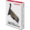 AXAGON PCEM2-D, PCIe x4 - M.2 NVMe M-key + SATA B-key slot adaptér, vrátane. LP