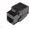 Solarix Samorezný keystone CAT6 UTP RJ45 čierny SXKJ-6-UTP-BK-SA