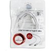 GEMBIRD Kabel USB - USB-C, 1m, bílá