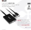 Club3D Aktívny adaptér DisplayPort na Dual Link DVI-D, napájanie USB, 60 cm, HDCP ON