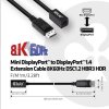 Club3D Prodlužovací kabel Mini DisplayPort 1.4 na DisplayPort 8K 60Hz DSC 1.2 HBR3 HDR Bidirectional (F/M), 1m