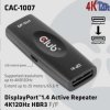 Club3D Adaptér aktivní DisplayPort 1.4 Repeater 4K120HZ HBR3 (F/F), černá