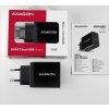 AXAGON ACU-DS16, SMART sieťová nabíjačka 16W, 2x USB-A port, 5V/2.2A + 5V/1A