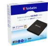 VERBATIM externá mechanika DVD-RW Rewriter USB-C, čierna