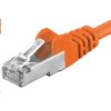 PREMIUMCORD Patch kábel CAT6a S-FTP, RJ45-RJ45, AWG 26/7 2m oranžový