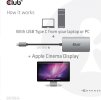 Aktívny USB adaptér Club3D 3.2 Dvojlinkové prepojenie DVI-D typu C 4K30Hz pre Apple Cinema Display, HDCP vypnuté