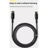 Baseus Tungsten Gold Rýchlonabíjací / dátový kábel USB-C na Lightning PD 20W 1m, čierny