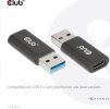 Adaptér Club3D USB 3.2 Gen1 typu A na USB 3.2 Gen1 typ C (M/F), čierna