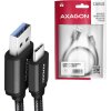 AXAGON BUCM3-AM20AB, SPEED kábel USB-C <->USB-A, 2 m, USB 3</->.2 Gen 1, 3A, ALU, opletenie, čierna