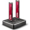 AXAGON ADSA-M2C, USB-C 3.2 Gen 2 - 2x M.2 dokovacie stanice NVMe SSD CLONE MASTER