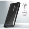AXAGON EEM2-SBC, USB-C 3.2 Gen 2 - M.2 SATA SSD kovový box RAW, bez skrutiek