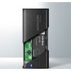 AXAGON EEM2-SBC, USB-C 3.2 Gen 2 - M.2 SATA SSD kovový box RAW, bez skrutiek