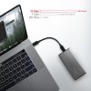 AXAGON EEM2-SG2, USB-C 3.2 Gen 2 - M.2 NVMe a SATA SSD kovový RAW box, bez skrutiek, strieborný