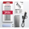 AXAGON EEM2-SG2, USB-C 3.2 Gen 2 - M.2 NVMe a SATA SSD kovový RAW box, bez skrutiek, strieborný