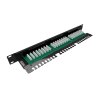 Solarix Patch panel 24 x RJ45 CAT5E UTP s prepojovacou lištou 1U SX24L-5E-UTP-BK-N