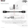 Club3D kabel USB-C, Oboustranný USB-IF Certifikovaný data kabel, Data 480Mb,PD 240W(48V/5A) EPR M/M 2m