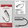 AXAGON ADE-25R, USB-A 3.2 Gen 1-2.5 Gigabitová sieťová karta Ethernet, Realtek 8156, automatická inštalácia, sivá