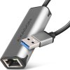AXAGON ADE-25R, USB-A 3.2 Gen 1-2.5 Gigabitová sieťová karta Ethernet, Realtek 8156, automatická inštalácia, sivá