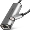 AXAGON ADE-25RC, USB-C 3.2 Gen 1-2.5 Gigabitová sieťová karta Ethernet, Realtek 8156, automatická inštalácia, sivá