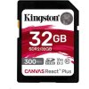 Kingston 32GB Canvas React Plus SDHC UHS-II 300R/260W U3 V90 pre Full HD/4K/8K