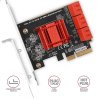 AXAGON PCES-SA6, radič PCIe - 6x interný port SATA 6G, ASM1166, SP a LP