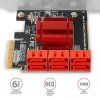 AXAGON PCES-SA6, radič PCIe - 6x interný port SATA 6G, ASM1166, SP a LP