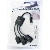 USB hub pre telefóny a tablety, OTG micro USB, GEMBIRD